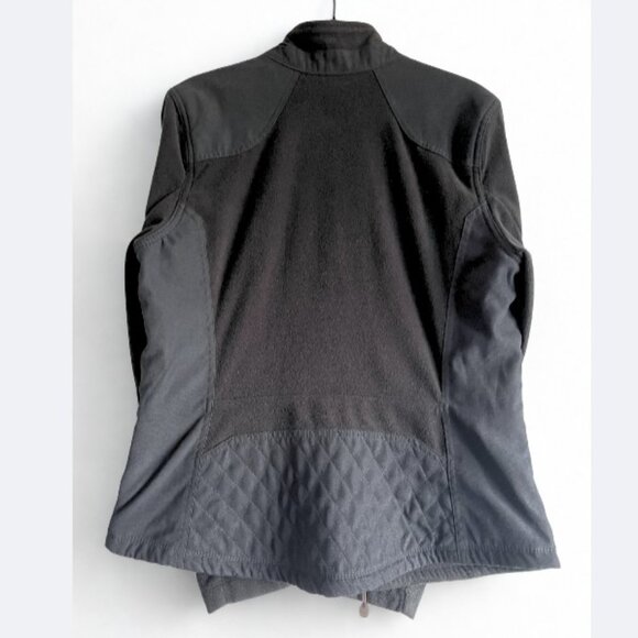 Eddie Bauer Women’s Black Fleece Jacket Medium – Quilted Details - Picture 5 of 11